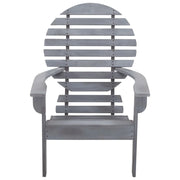 Sedia da Giardino | Sedia Adirondack in Legno Massello di Acacia Grigia