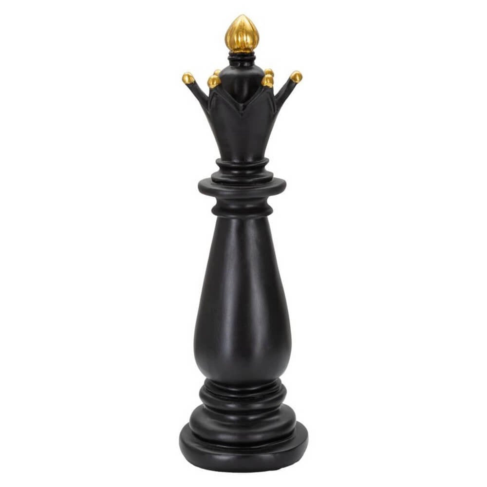 Pezzo degli scacchi Alfiere decorativo nero e oro - CHESS