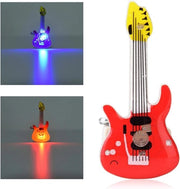25 pezzi di LED Gitarra Cartoon Blinkante per Abbigliamento - Simbolo Luminoso per Feste di Natale Halloween - Gitarra Rossa .