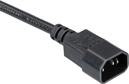 Cavo di alimentazione AC per laptop e elettronica - 3-poliglio C14 connettore - 250V 10A - estensione PDU 80cm
