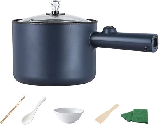 Mini-Pan Elettrico Multifunzionale con Coperchio - 1,8 Litri - Per Cottura Rapida e Stufata