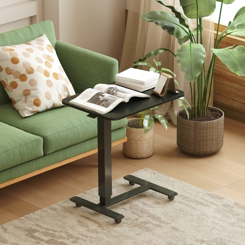 Scrivania mobile nero 65 x 48 cm, altezza regolabile 73-110 cm