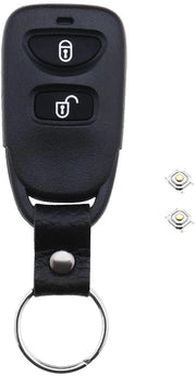 Cassa per chiavi di ricambio compatibile con Hyundai Elantra/Santa Fe/Matrix/Trajet - 2 tasti - Plastica/Metallo - Orefice per chiave - Contenitore per chiave