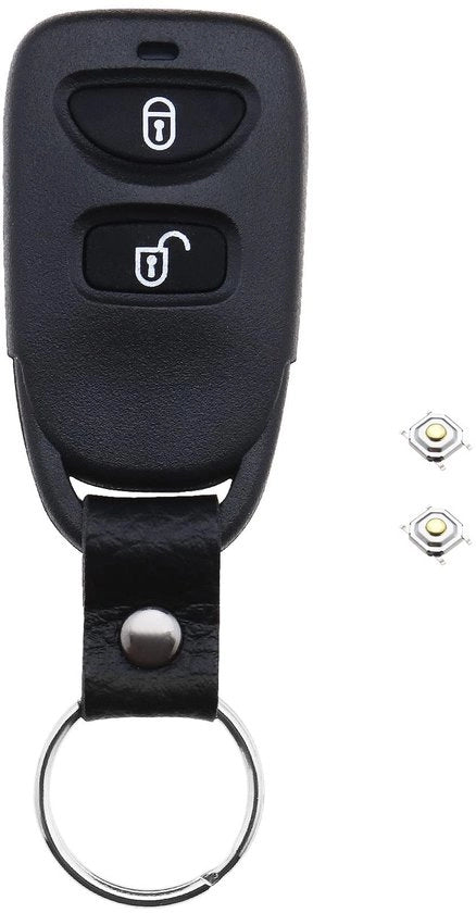 Cassa per chiavi di ricambio compatibile con Hyundai Elantra/Santa Fe/Matrix/Trajet - 2 tasti - Plastica/Metallo - Orefice per chiave - Contenitore per chiave