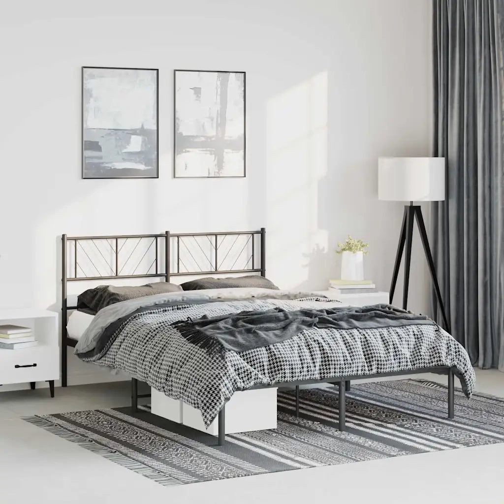 Giroletto con Testiera in Metallo Nero 150x200 cmcod mxl 106840