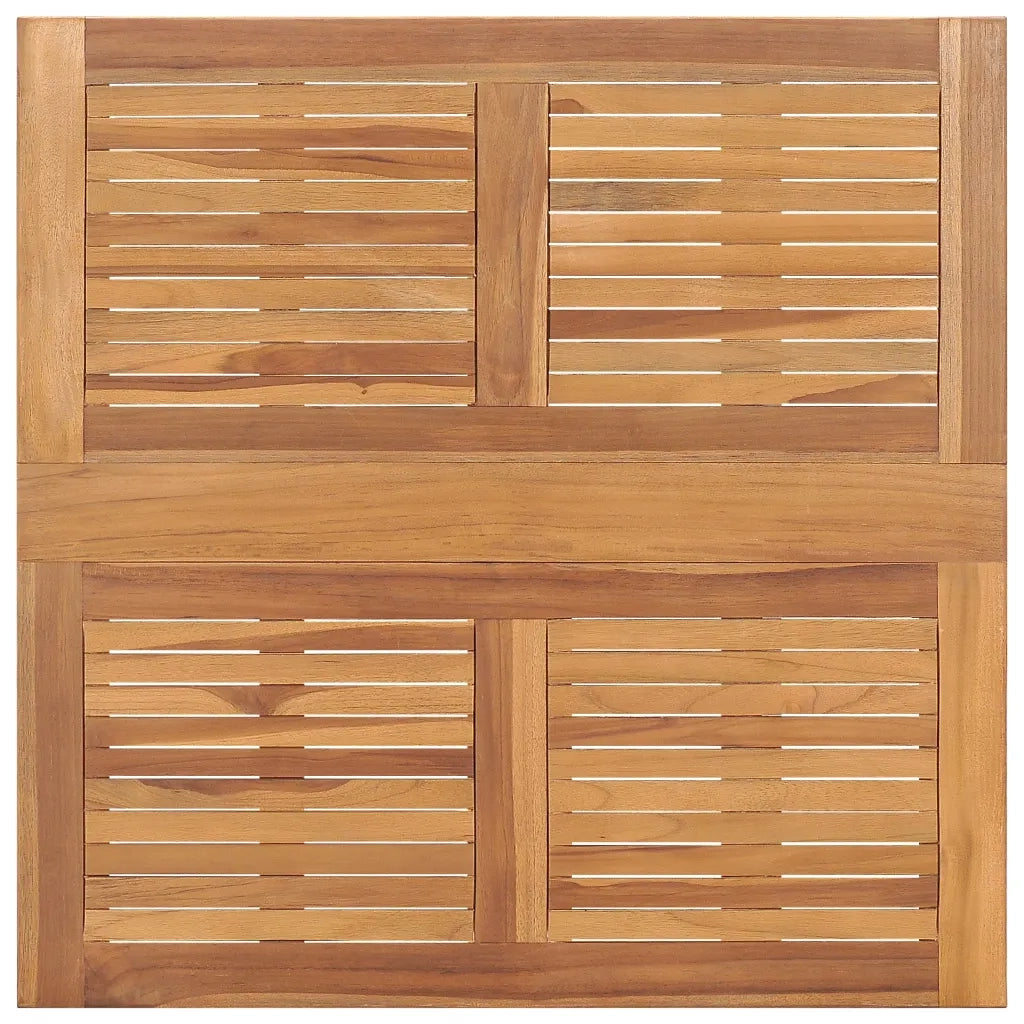 Tavolo da Giardino Pieghevole 90x90x75 cm in Massello di Teak 315448