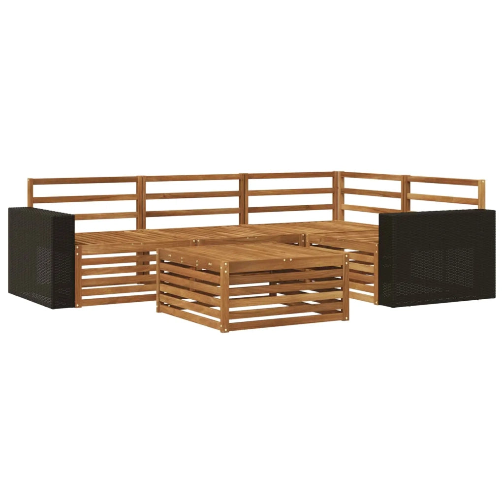 Set di divani da esterno 5 pcs Naturale 79 x 79 x 37 cm