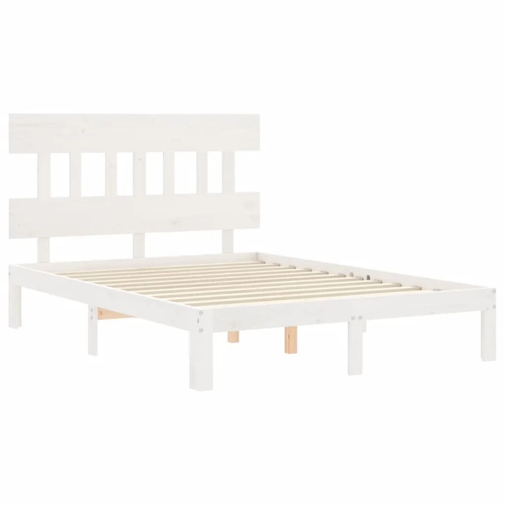 Giroletto senza Materasso Bianco 140x200 cm Legno Massello Pino