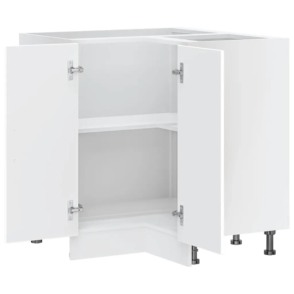 vidaXL Mobile Base ad Angolo Cucina Kalmar Bianco in Legno Multistrato