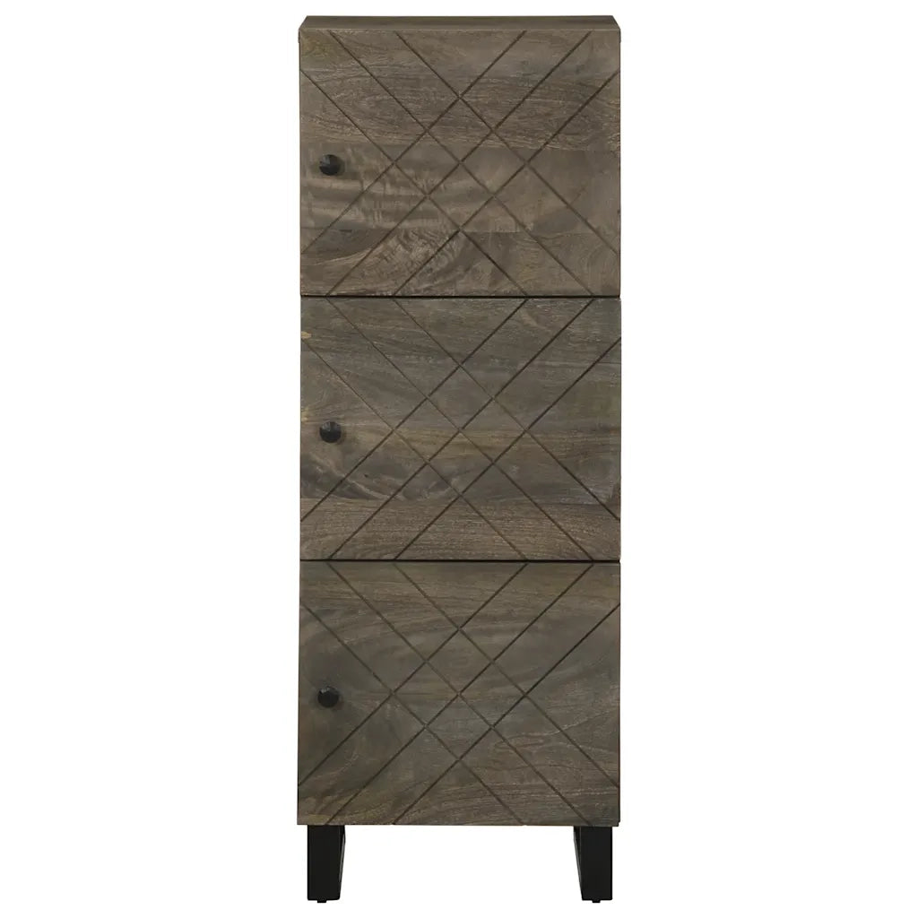 Credenza | Madia | Buffet da pranzo | Armadio da pranzo Nera 40x33x110 cm in Legno Massello di Mango