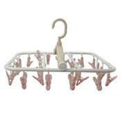 Trade Shop - Stendino Portatile Stendibiancheria Pieghevole Casa Campeggi 24 Mollette 38x22cm -