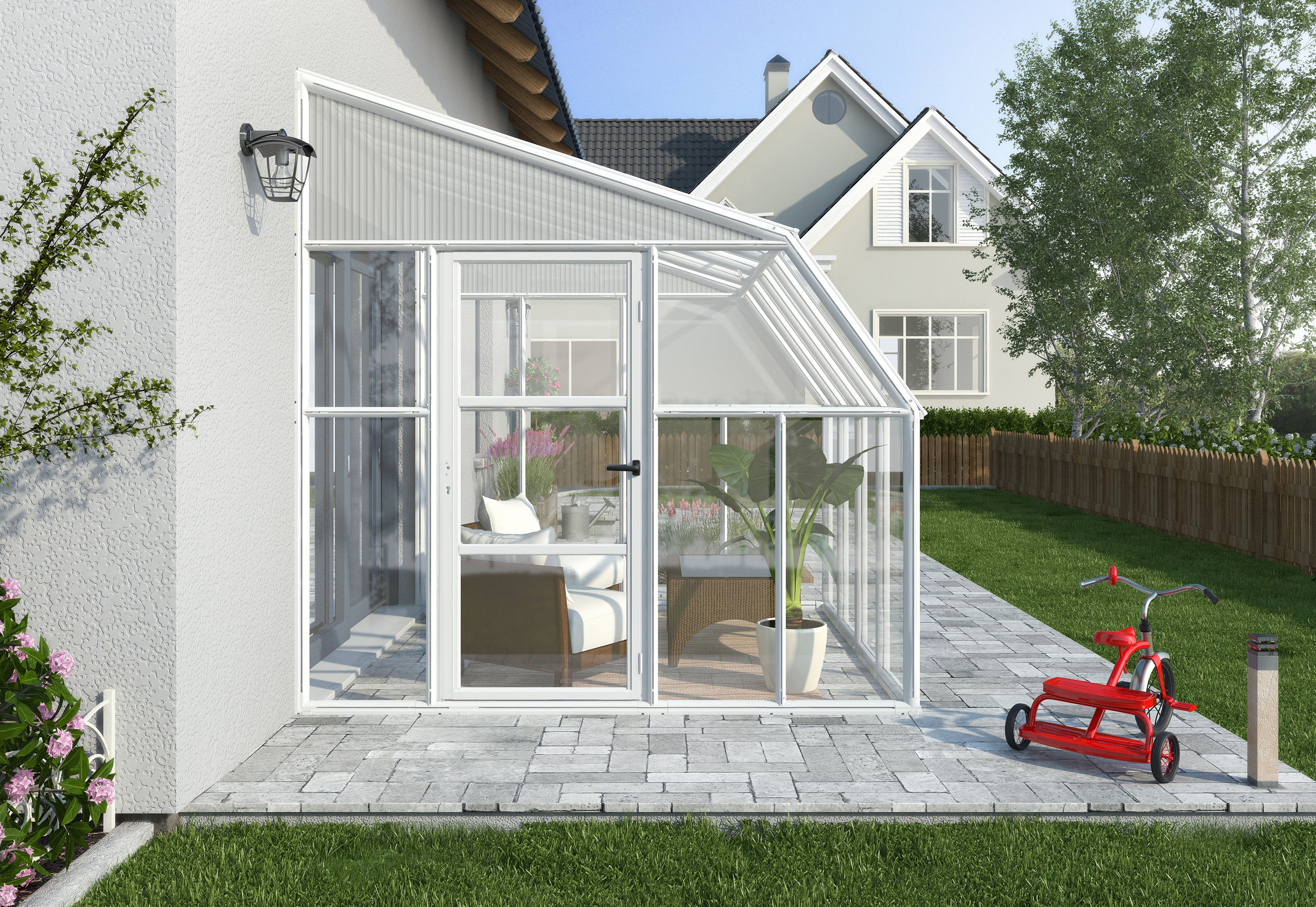 Veranda in Policarbonato Sun Room 2.7X2.7 m Bianco