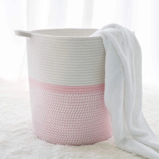 Mandina di cotone Rosa Mancavasca per giocattoli in camera da bambini H41 x D36 x U34 cm