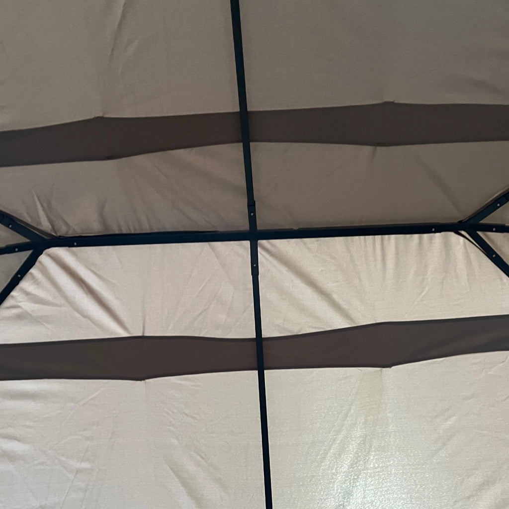 Gazebo per giardino ¨C zephmum ¨C 4x3x2.72 m colore kaki