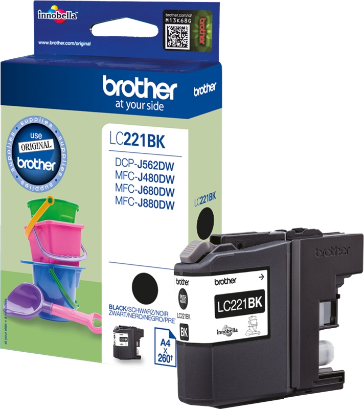 Brother LC221BK cartuccia d'inchiostro 1 pz Originale Nero