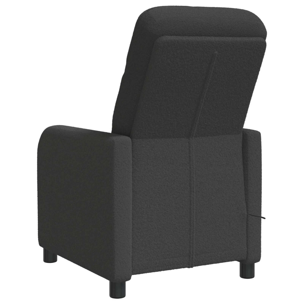 Poltrona Massaggiante Grigio Scuro Bouclé 42034954