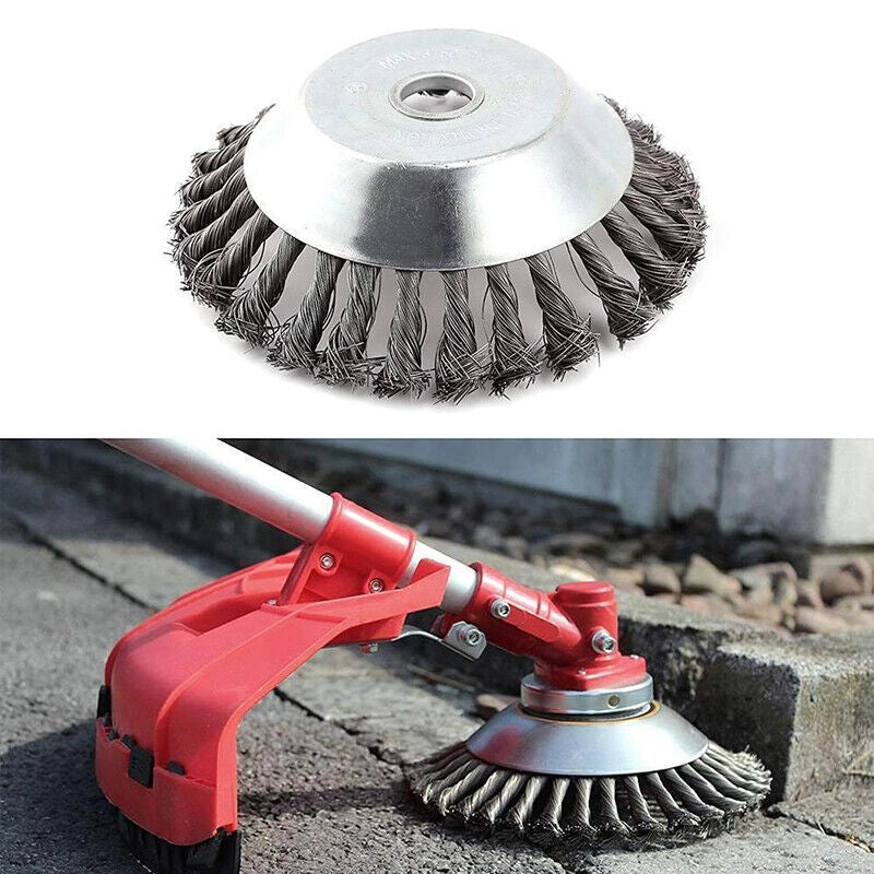 Testina Per Decespugliatore Universale Spazzola Acciaio Pulizia Pavimenti 150 6"