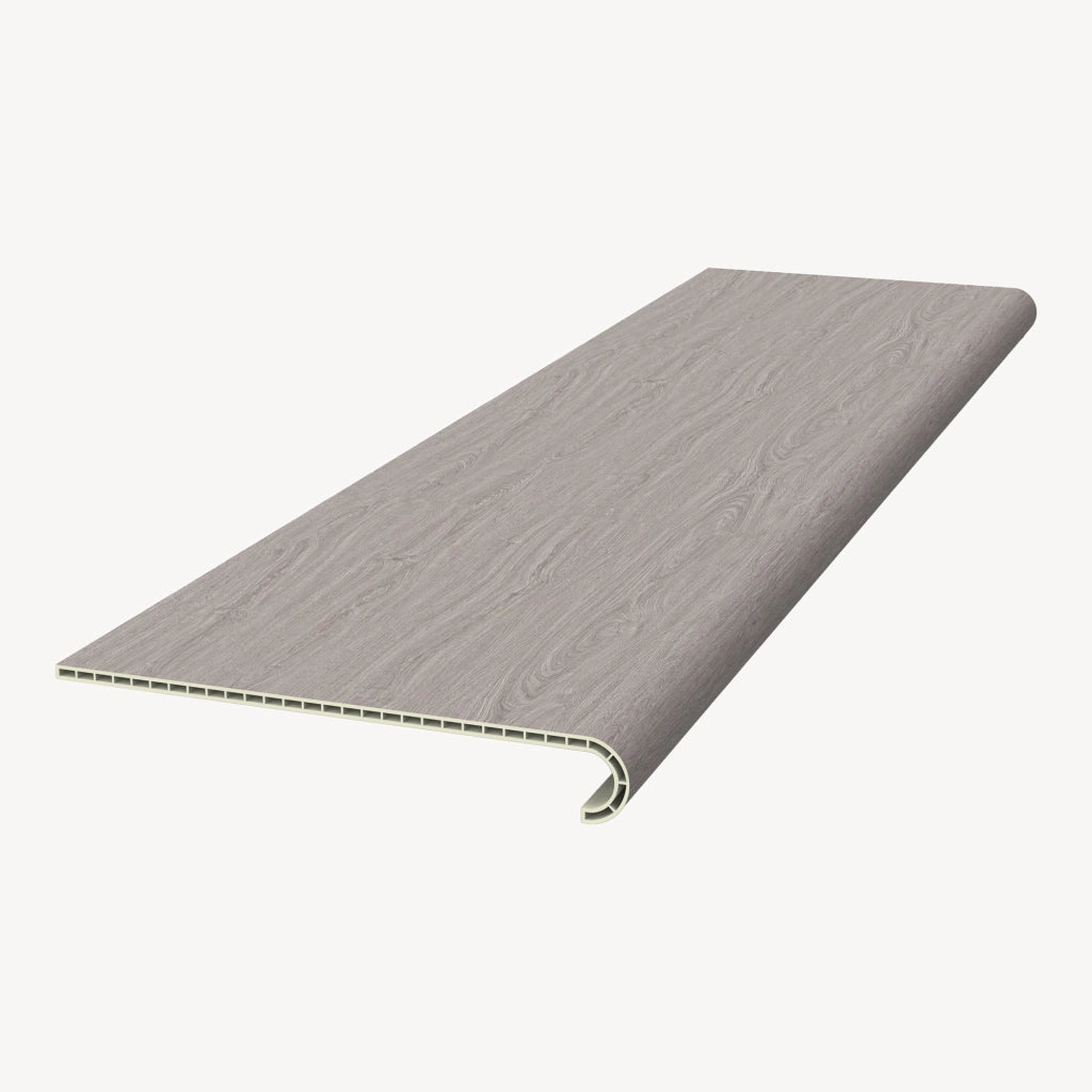 Set di 2 Profili Bunschoten Coprigradini Arrotondati in PVC 120 x 32 x 4,6 cm Ash Grey NEU.HOLZ