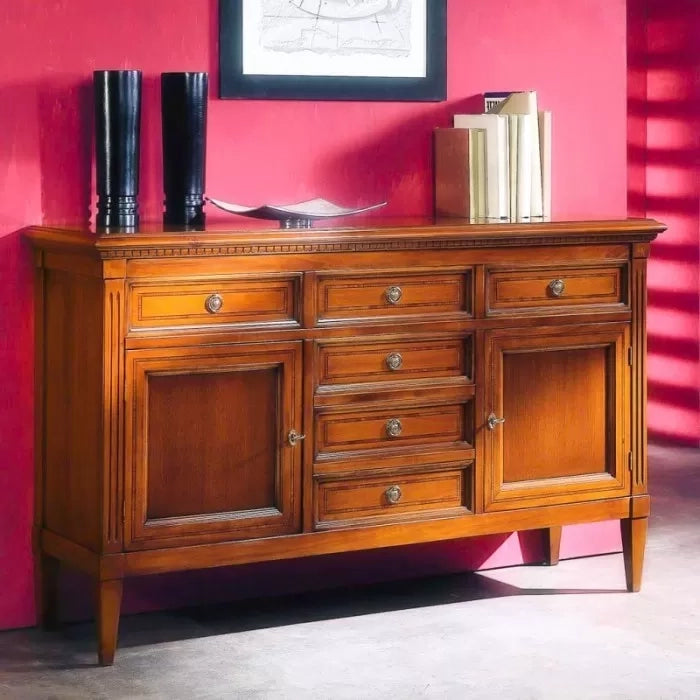 Madia credenza in legno 2 porte finitura bassano l.142 p.41 h.85 - Mobili 2G