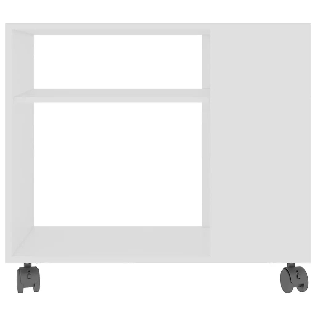 Tavolino da Salotto Bianco 70x35x55 cm in Legno Multistrato cod mxl 63198