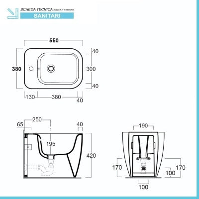 Sanitari filomuro rimless Simas Henges con sedile soft close incluso