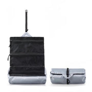 Tas per bagno pieghevole per uomo e donna, raschietto per articoli igienici, accessori, trucco e articoli da viaggio, resistente all'acqua. Leggero, sostenibile e portatile (color argento).