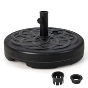 Base ombrellone rotonda riempibile da 56cm adatta a ombrelloni con palo 38/48mm, Pesi per ombrellone Nero-Basi per ombrellone