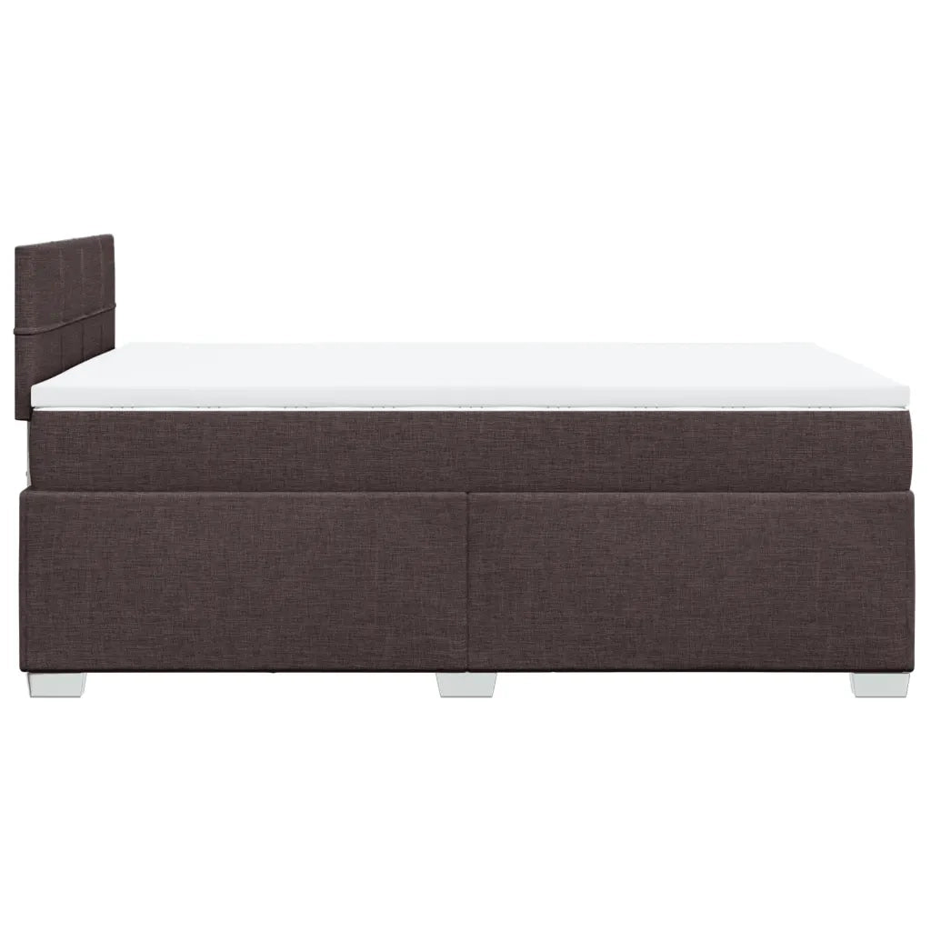 Giroletto a Molle con Materasso Marrone Scuro 120x200cm Tessuto 3285858