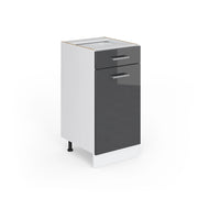 Vicco Mobiletto base per cucina Antracite lucido 40 cm senza piano di lavoro