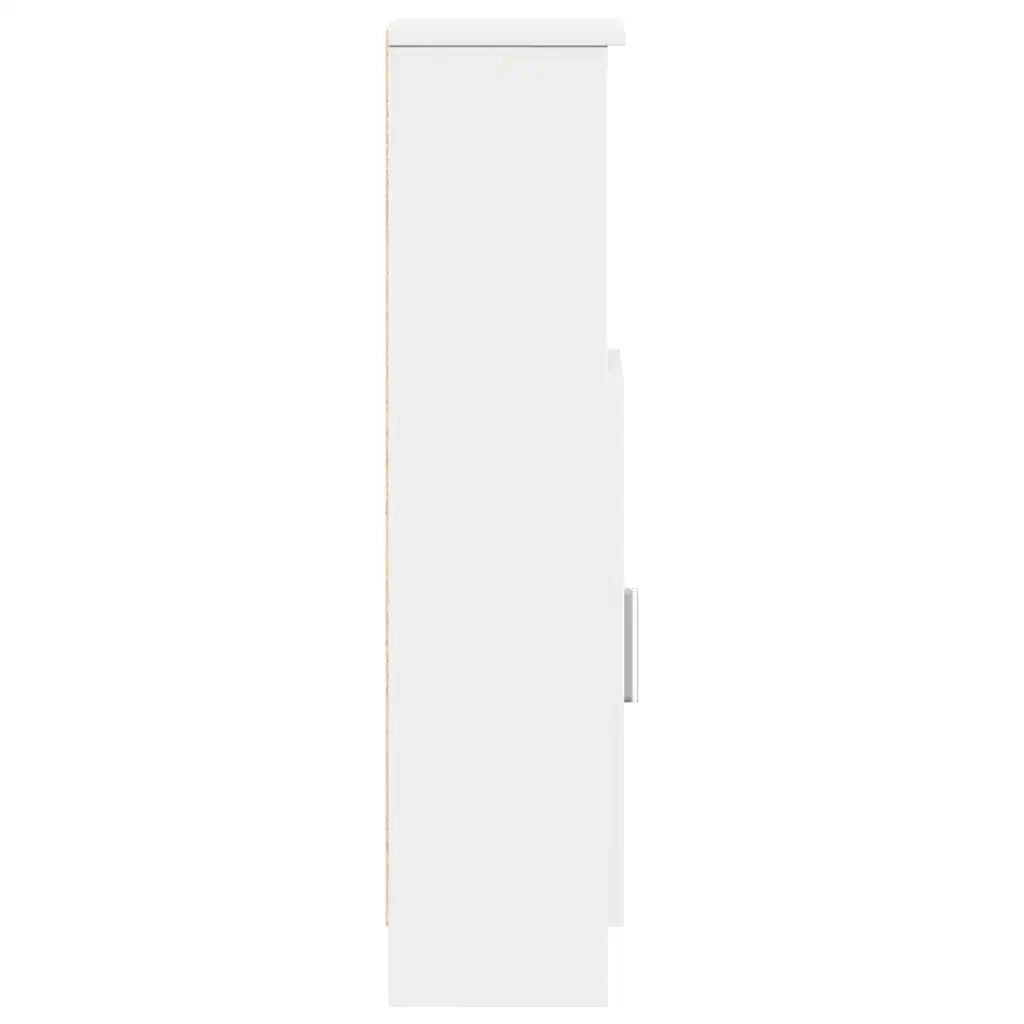vidaXL Mobile da Bagno con Portarotolo Bianco 20,5x22x90 cm