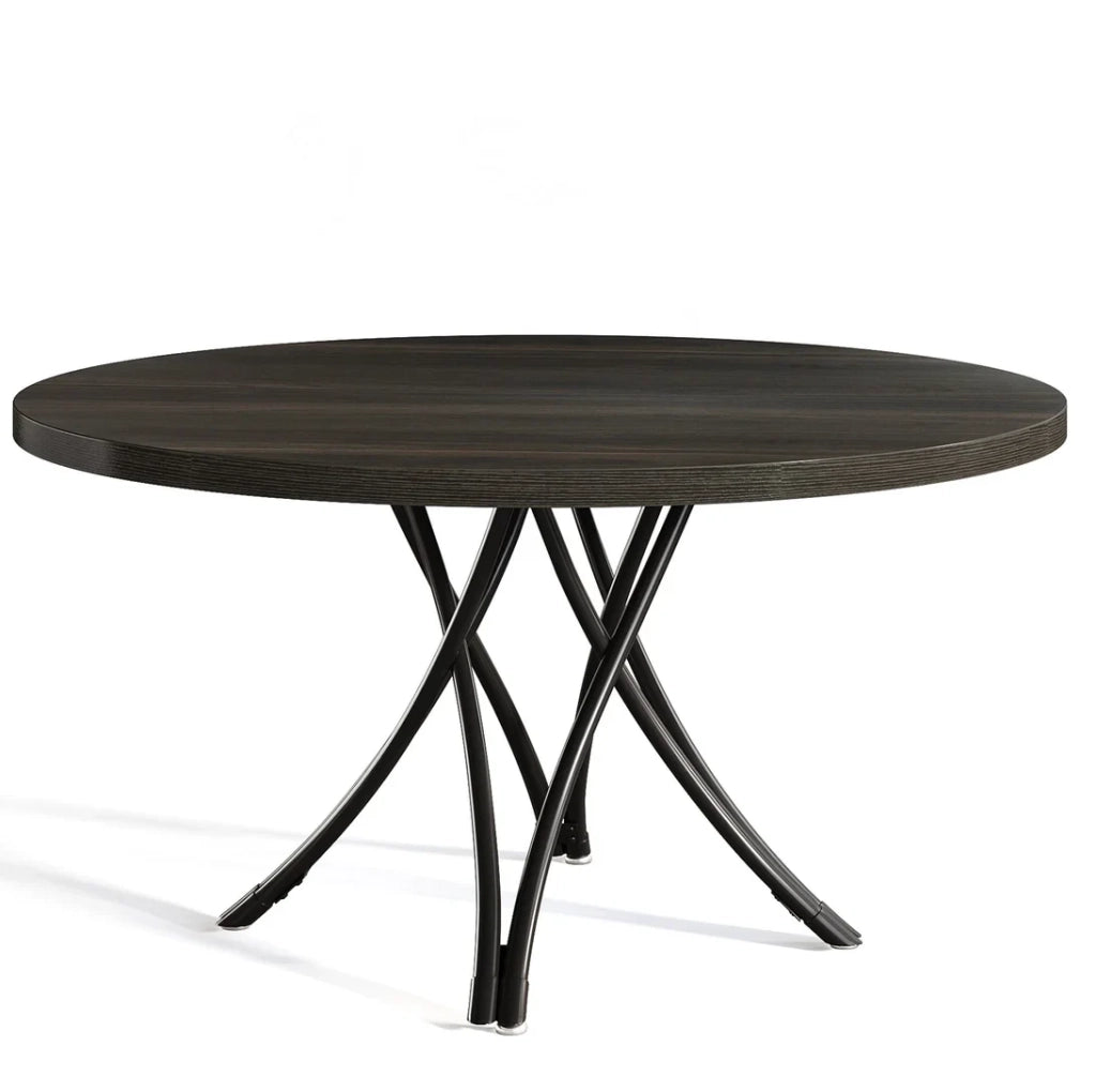 Tavolo da pranzo rotondo nero Ø120 cm per 4-6 persone