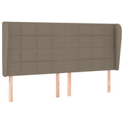 Testiera | Testata ad Orecchio Tortora 203x23x118/128 cm in Tessuto