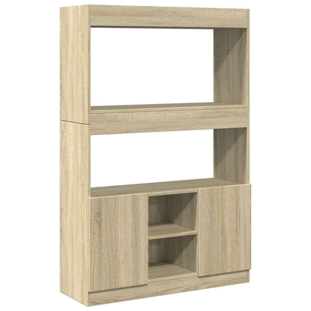 Credenza | Madia | Buffet da pranzo | Armadio da pranzo Rovere Sonoma 92x33x140 cm in Legno Multistrato