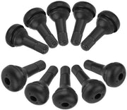 Vitello di Gomma TR415 - 10 Pezzi - Ventile a Incasso - Nero - Metallo/Gomma - 48 mm Lunghezza - Valvola di Accoppiamento