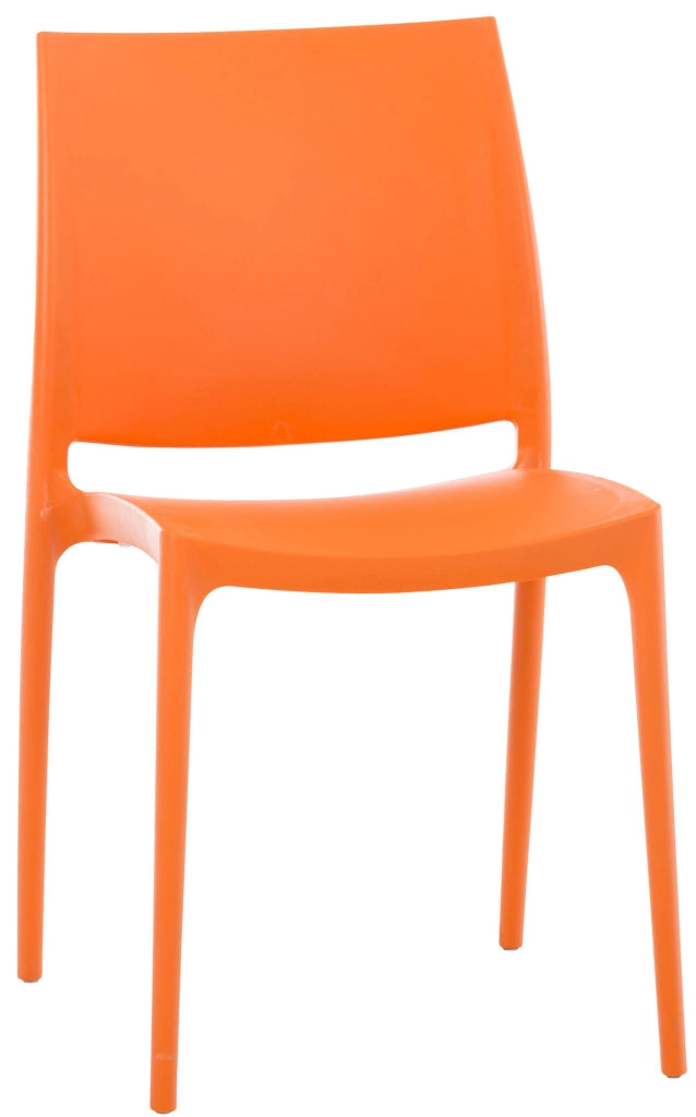 Sedia outdoor Maya impilabile arancione