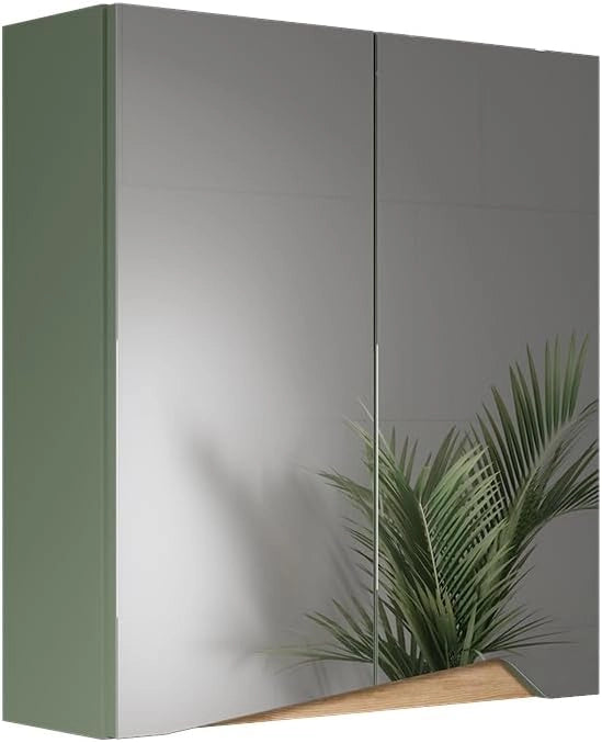Mobile sottolavabo per bagno Marelle, Bianco/Artisan, 80 x 57.5 cm con 2 cassetti, adatto per l'installazione sotto lavabi standard