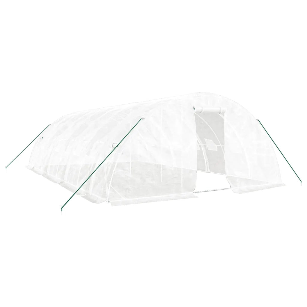 Serra con Telaio in Acciaio Bianco 40 mÂ² 8x5x2,3 m