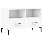 Mobile TV multimediale mensola TV credenza TV sala da pranzo soggiorno camera da letto 80 x 36 x 50 cm legno ingegnerizzato bianco 02_0026297