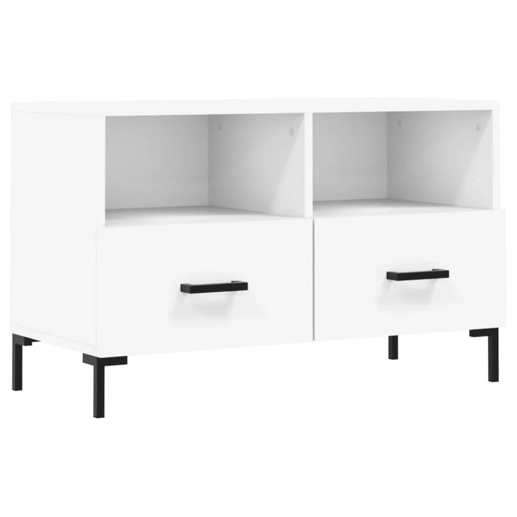 Mobile TV multimediale mensola TV credenza TV sala da pranzo soggiorno camera da letto 80 x 36 x 50 cm legno ingegnerizzato bianco 02_0026297
