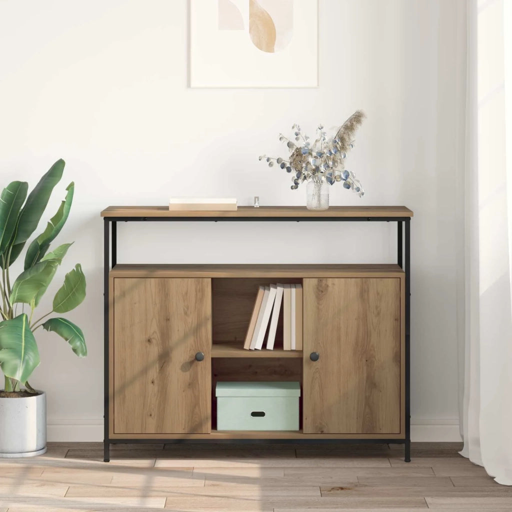 Credenza | Madia | Buffet da pranzo | Armadio da pranzo Rovere artigianale 100 x 35 x 80 cm Legno multistrato