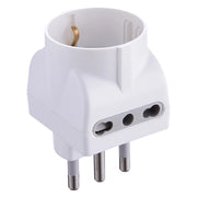 ADATTATORE TRIPLO PR.2 x 2P+T 10A - SP.10A - 71919- 25 pezzi  - ELECTRALINE