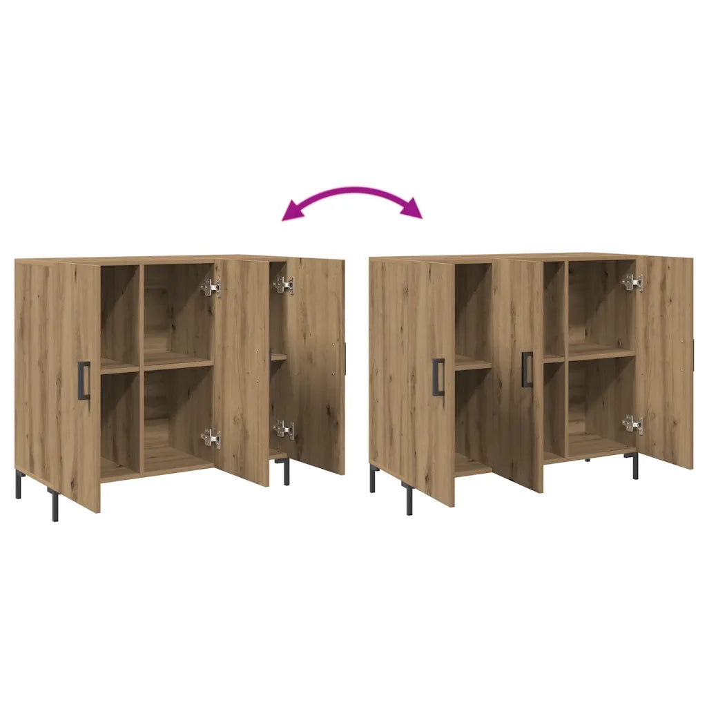 Credenza-Buffet-Armadio da cucina Rovere Artigianale 90x34x80 cm in Legno Multistrato 672618