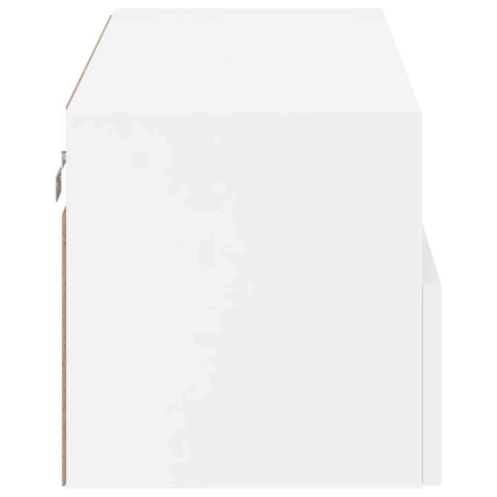 Mobile TV multimediale mensola TV credenza mobile TV sala da pranzo soggiorno camera da letto a parete 80 x 30 x 30 cm legno ingegnerizzato bianco 02_0027799