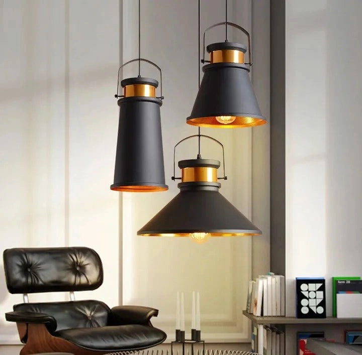 Lampada Da Soffitto Asti Abc Nero/oro