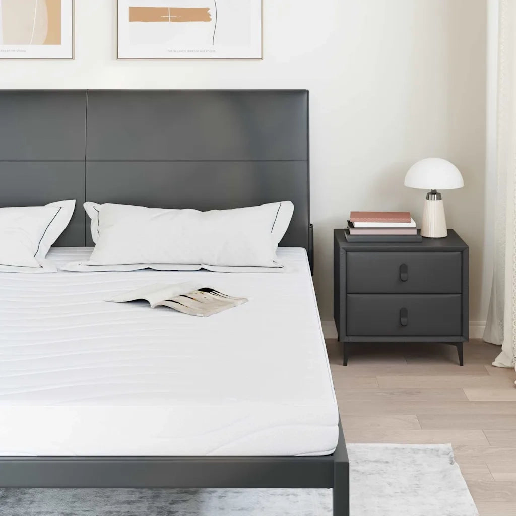 Materasso-Materasso per letto Bianco 180 x 200 cm Tessuto Jacquard 903436
