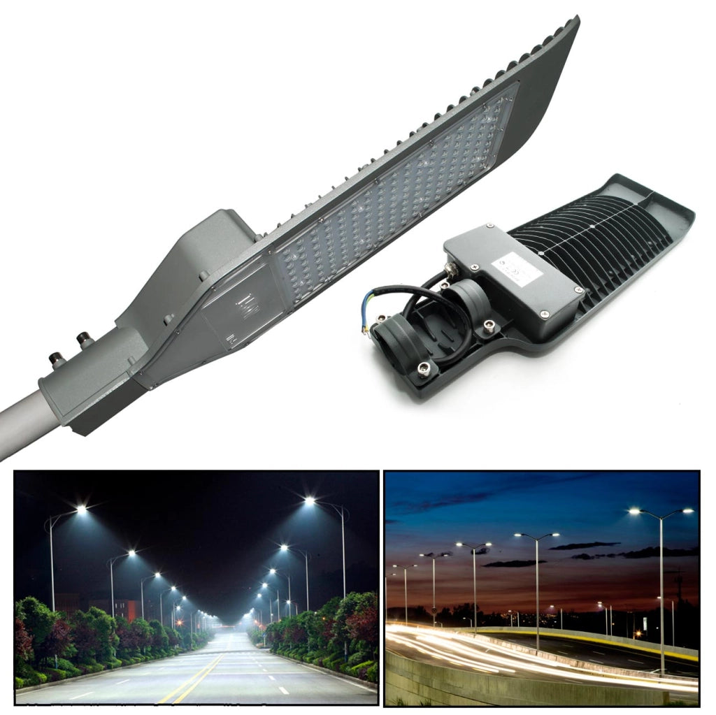 Faro armatura stradale LED lampione esterno proiettore luci strada viale sentiero parco 230V luce 6500K potenza 50W