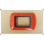 Trade Shop - Placchette Placche In Abs Compatibili Per Master Modo Colorra Placca Copriprese - Arancione -4 Fori     -