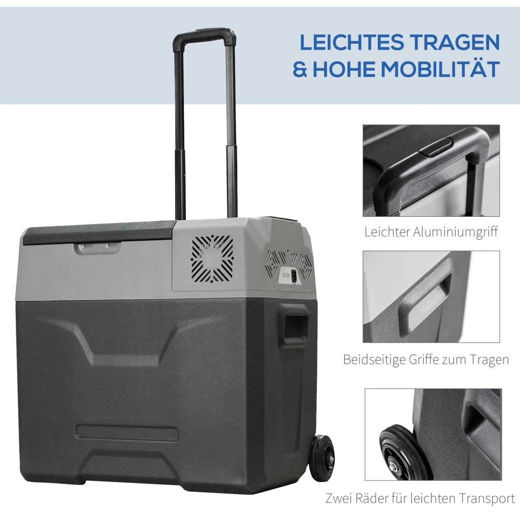 Frigorifero Portatile per Auto 50L ¨C zephmum ¨C Grigio 58.6x37.8x54.5cm