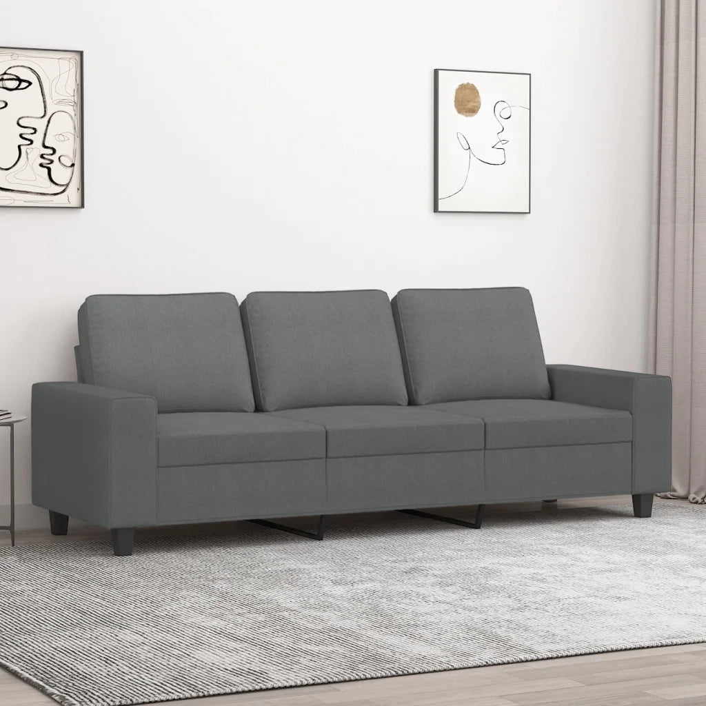 Divano | Divano da soggiorno | Sofa a 3 Posti Grigio Chiaro 180 cm in Tessuto