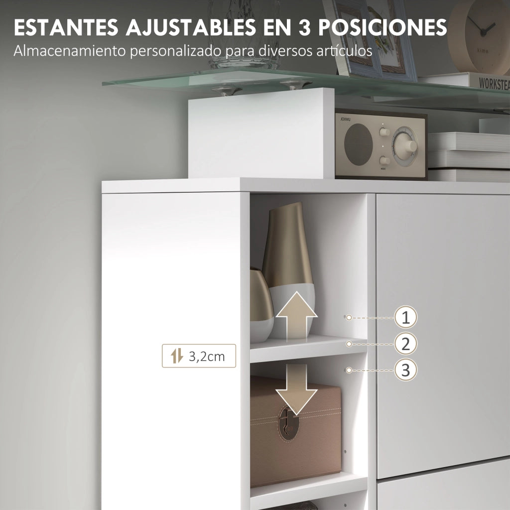 Mobile per scarpe con cassetti e ripiani ¨C zephmum ¨C bianco 89x25x92 cm